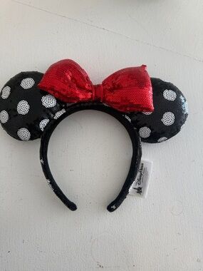 Disney Parks Sequin Minnie Mouse Ears Headband
